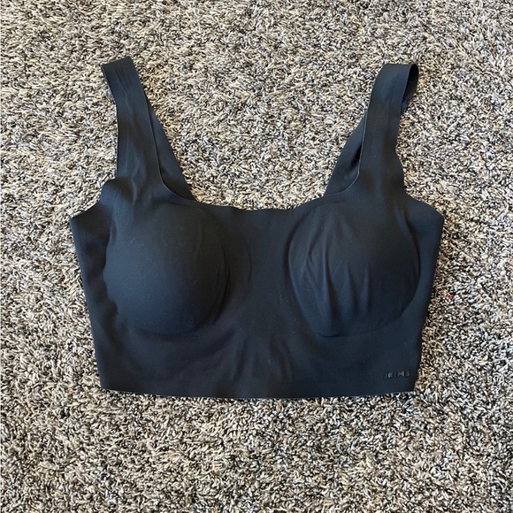 SKIMS Naked Scoop Longline Bralette Wirefree Black Size MEDIUM - Picture 3 of 8